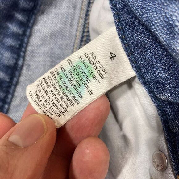 AEO American Eagle Cutoff Denim Distressed Shorts Size 4 - Picture 4 of 16